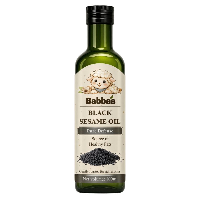 Dầu Mè Đen BABBA'S, Nguồn Chất Béo Tốt Hỗ Trợ Đề Kháng Cho Bé - Dung Tích 100ml