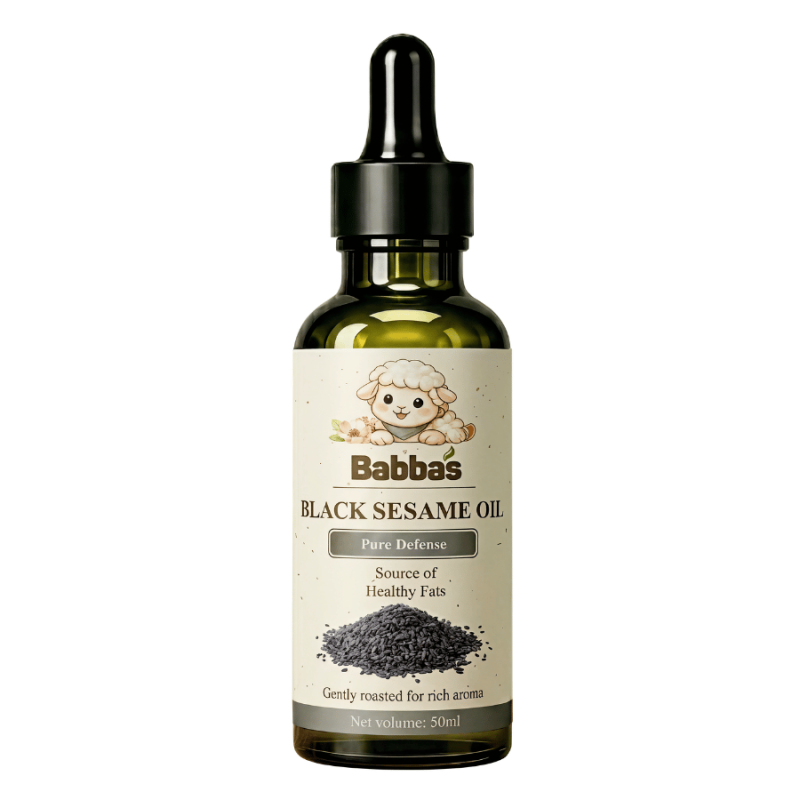 Dầu Mè Đen BABBA'S, Nguồn Chất Béo Tốt Hỗ Trợ Đề Kháng Cho Bé - Dung Tích 50ml
