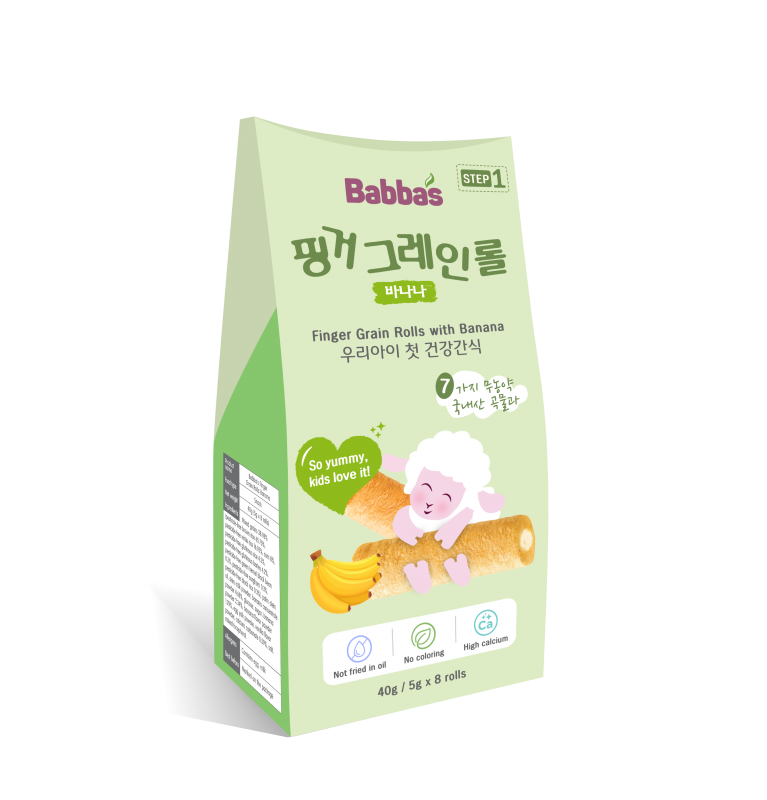 Bánh Ngũ Cốc Ăn Vặt Babba's Hàng Chính Hãng Vị Chuối - Hộp 40g